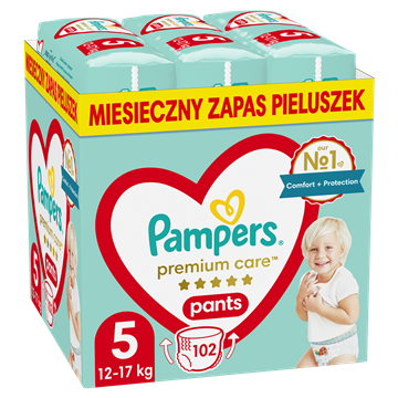 PAMPERS Premium Pants nappies Size 5  12-17kg  102pcs