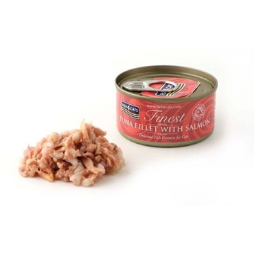 FISH4DOGS Tuna fillet with salmon - wet cat food - 70g