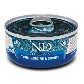 FARMINA N&D CAT OCEAN TUNA SARDINE&SHRIMPS 70g