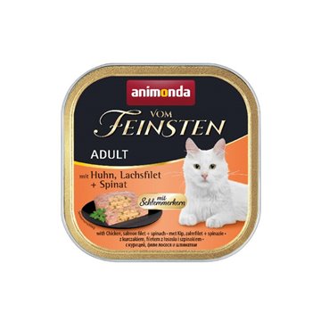 ANIMONDA Vom Feinsten Adult Chicken  salmon and spinach - wet cat food - 100g
