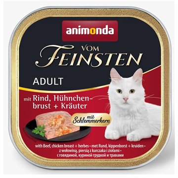 ANIMONDA Vom Feinsten Adult Beef  chicken breast and herbs - wet cat food - 100g