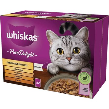 WHISKAS Pure Delight poultry  duck  turkey  chicken - wet cat food - 12x85 g
