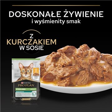 PURINA Pro Plan Sterilised Maintenance Chicken in gravy - wet cat food - 85g