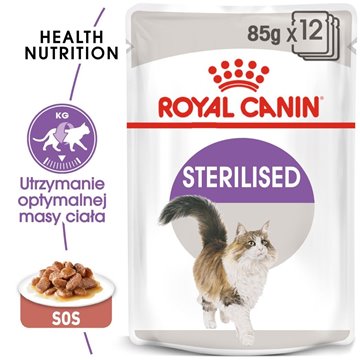 ROYAL CANIN FHN Sterilised in sauce - wet food for adult cats - 12x85g