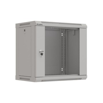 Rack cabinet 19  9U 540x350 grey glass doors