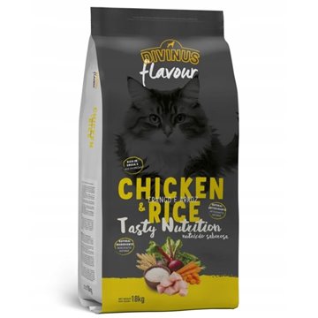 DIVINUS Flavour Chicken with Rice - Dry Cat Food - 18kg