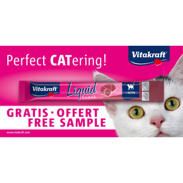 VITAKRAFT Liquid Snack Liver with biotin - a treat for cats - 15g