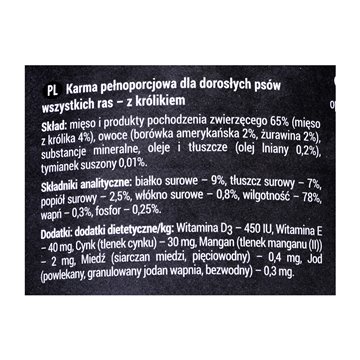 Dolina Noteci RAFI rabbit  blueberry  cranberry - Wet dog food 400 g