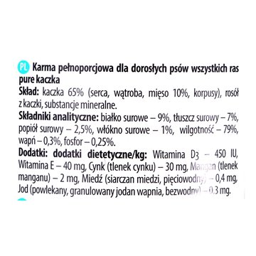 Dolina Noteci Premium Pure Duck - Wet dog food 400 g