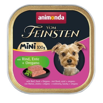 ANIMONDA Vom Feinsten Adult Mini Beef  duck and oregano - wet dog food - 100g