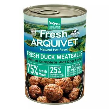 ARQUIVET Fresh meatballs with duck  sweet potato and orange - wet dog food - 400 g