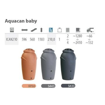 Prosperplast ICAN210-R736 AQUA CAN Rainwater container 210 l