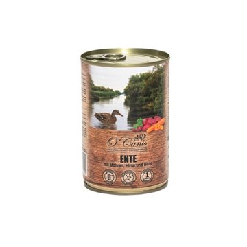 O'CANIS canned dog food- wet food- duck  millet and carrots - 400 g