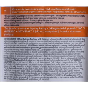 HILL'S PRESCRIPTION DIET Canine Urinary Care c/d Multicare Dry dog food Chicken 1 5 kg