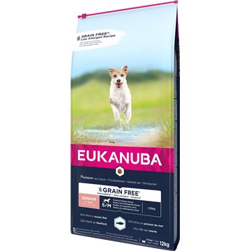 EUKANUBA Grain Free Senior small/medium breed  Ocean fish - dry dog food - 12 kg