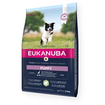 EUKANUBA Puppy Small and medium Lamb with rice - dry dog food - 2 5 kg