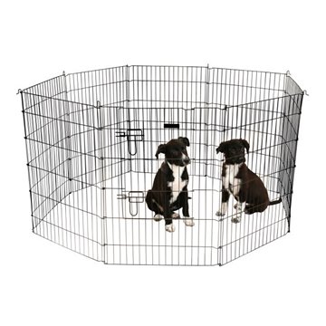 KERBL Run  large 8-piece modular playpen for dogs  cats  rabbits and rodents - 57x78 cm
