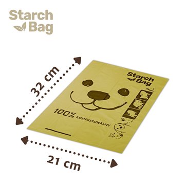 STARCHBAG BIO compostable poop bags light blue – 1x15 pcs