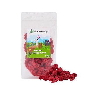 FACTORY HERBS Freeze-dried raspberries - treat for rodents and rabbits - 10g