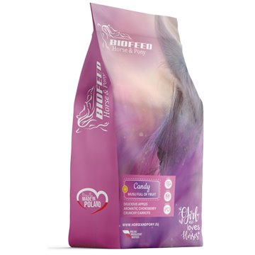 BIOFEED Horse&Pony Candy Musli Full of Fruit - feed mixture for picky horses - 20kg