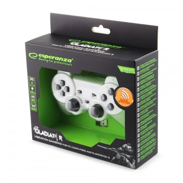 Esperanza EGG108W Gaming Controller Black  White RF Gamepad Analogue / Digital PC  Playstation 3
