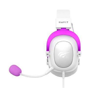 Havit H2002d Headset Wired Head-band Gaming White  Purple
