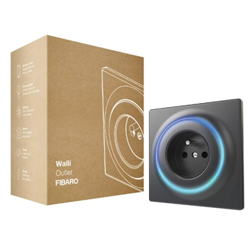 Fibaro Walli smart electrical socket FGWOE-011-8 Wallli Outlet Anthracite