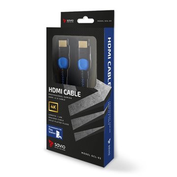 Savio GCL-02 HDMI cable 1.8 m HDMI Type A (Standard) Black Blue