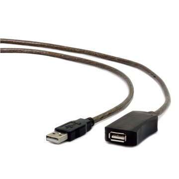 Gembird USB A/USB A M/F 5m USB cable USB 2.0 Black