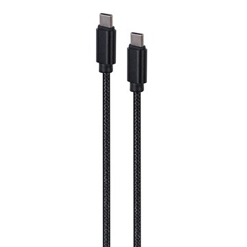 Gembird CCDB-mUSB2B-CMCM-6 Cotton braided Type-C male-male USB cable with metal connectors  1.8 m  black color