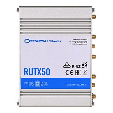 Teltonika RUTX50 | Profesjonalny przemysłowy router | 5G  Wi-Fi 5  Dual SIM  5x RJ45 1000Mb/s