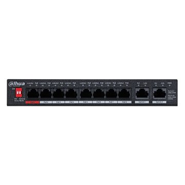 Dahua Technology PoE PFS3010-8ET-96-V2 network switch Unmanaged Gigabit Ethernet (10/100/1000) Power over Ethernet (PoE) Black