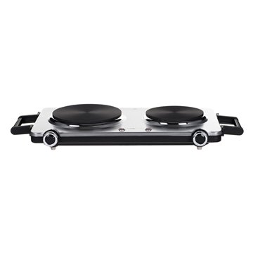 Clatronic DKP 3668 E Black Stainless steel Countertop Sealed plate 2 zone(s)
