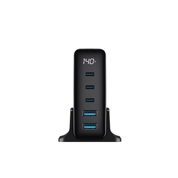 Havit UCLE004 EU - GaN five-port travel charger 140 W  black
