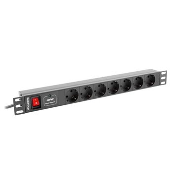 LANBERG PDU RACK POWER STRIP (1U 10A 7X SHUKO 2M)