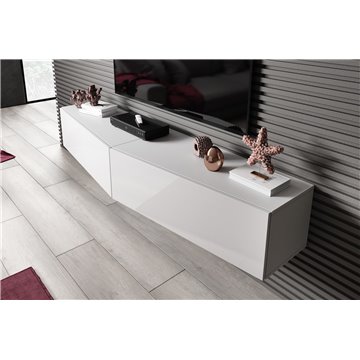 Cama Living room cabinet set VIGO SLANT 7 white/white gloss
