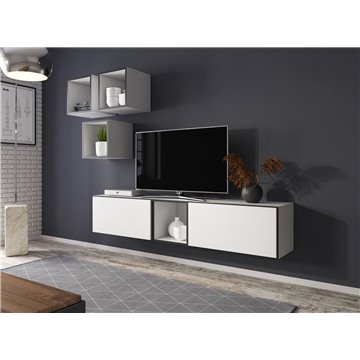 Cama living room furniture set ROCO 8 (2xRO3 + 4xRO6) white/black/white