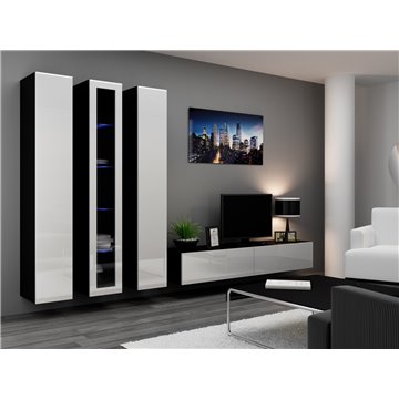 Cama Living room cabinet set VIGO 2 black/white gloss