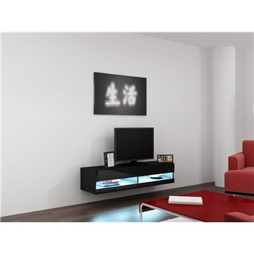 Cama Living room cabinet set VIGO NEW 11 black/black gloss