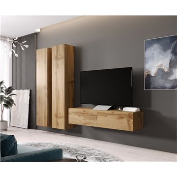 Cama Living room cabinet set VIGO 9 wotan oak/wotan oak gloss