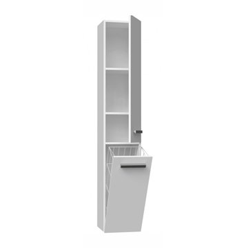 Bathroom cabinet NEL IV 31x30x174 cm  matt white