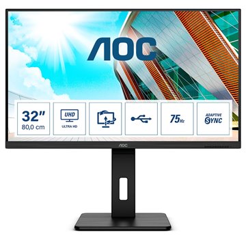 AOC P2 U32P2 computer monitor 80 cm (31.5 ) 3840 x 2160 pixels 4K Ultra HD LED Black