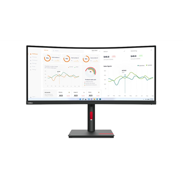 Lenovo ThinkVision T34w-30 LED display 86.4 cm (34 ) 3440 x 1440 pixels Wide Quad HD Black