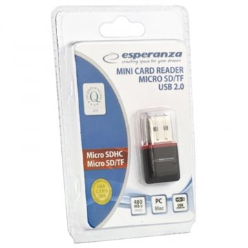 Esperanza EA134K card reader Black Silver Transparent USB 2.0