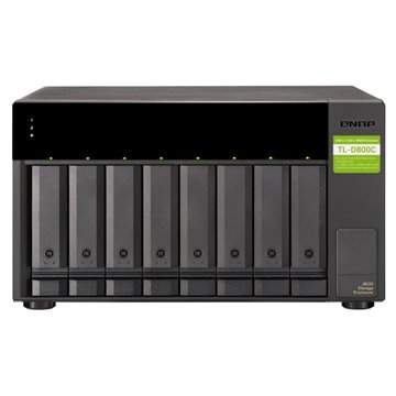 QNAP TL-D800C storage drive enclosure HDD/SSD enclosure Black  Grey 2.5/3.5