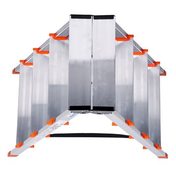 Krause Dopplo double-sided step ladder silver