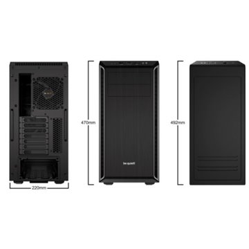 be quiet! Pure Base 600 Midi Tower Black  Silver