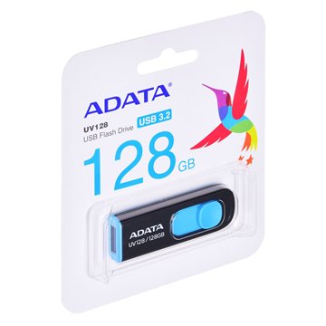 ADATA DashDrive UV128 128GB USB flash drive USB Type-A 3.2 Gen 1 (3.1 Gen 1) Black  Blue