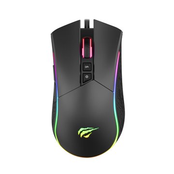 Havit MS1001S - Optical right-handed gaming mouse  USB type A  black-grey