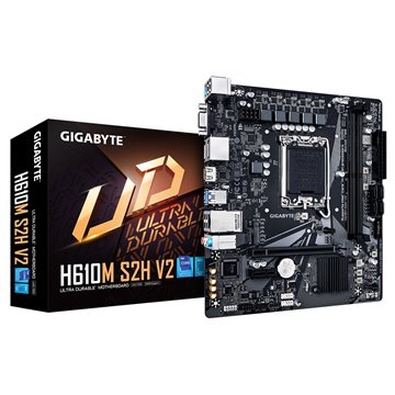 GIGABYTE H610M S2H V2 Motherboard - Supports Intel Core 14th CPUs  4+1+1 Hybrid Phases Digital VRM  up to 5600MHz DDR5  1xPCIe 3